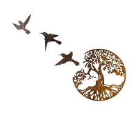 ZXDTVFGN Arbre de Vie en métal, Sculptures et Oiseaux, pour décoration intérieure et extérieure (Taille : 35 cm)