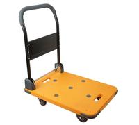 ZXDTVFGN Chariot à Plateforme Pliable Robuste, Chariot à 4 Roues à Grande Capacité de Charge, Idéal pour Les Usines, Les Entrepôts, Les Restaurants et Les Jardins - Grand Modèle, Gris