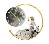 ZXDTVFGN Horloge Murale Astronaute Lunaire, décoration de Chambre pour garçon et Fille, Salon, Enfants, Fonctionne à Piles, 47 x 50 cm