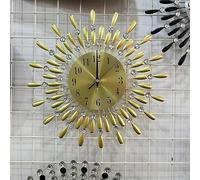 ZXDTVFGN Horloge Murale Ornée de Diamants - Design Moderne 3 D Effet Soleil pour Salon, Cuisine, Bureau, 60 CM