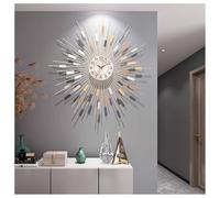 ZXDTVFGN Horloge Murale Silencieuse, Motif Soleil, pour Salon et Cuisine - Grande Décoration Élégante pour Chambres