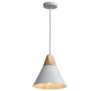 ZXDTVFGN Luminaires, avec Abat-Jour en Bois de chêne et Finition en Fer, luminaires Suspendus industriels à Hauteur réglable pour Chambre à Coucher, Chevet, Salle à Manger, Lustre,