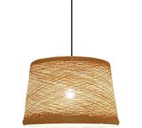 ZXDTVFGN Lustre en métal Ficelle d'europe du Nord Les lumières décoratives de Wabi-sabi Abat-Jour Lanterne Antique creusé pour Tissage à la Main Éclairage Simple Lampe Suspendue de