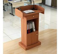 ZXDTVFGN Pupitre d' Église avec Tiroirs et Casiers, Pupitre de Conférence avec Déflecteur, Podium sur Pied, pour Salle de Classe, Concert, Église (Antique Tanc)