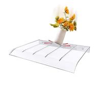 ZXDTVFGN Store banne Invisible pour fenêtre et Porte, auvent de terrasse, auvent de Porte d'entrée Invisible, Couverture incurvée en Polycarbonate, sans Support, Protection UV, Pluie et nei