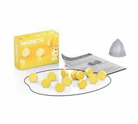 ZXDZSW Jeu d'échecs magnétique, Jeu de Dames éducatif avec Plateau de stratégie, Jeu de Pierres magnétiques Portable avec Ficelle, for Enfants et Adultes, Jeu de Plateau interactif.(Yellow B)