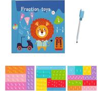 ZXDZSW Livre de démonstration de Fractions magnétiques, 1 Ensemble d'aides pédagogiques en mathématiques, Puzzle éducatif for Enfants, Addition et soustraction, Fournitures Scolaires à Domicile(B)