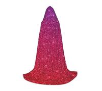 ZXERTG Cape à capuche avec imprimé paillettes et dégradé pour costumes d'Halloween, parfaite pour magicien, vampire, faucheuse et cosplay