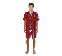 ZXERTG Ensemble de pyjama pour homme avec imprimé drapeau de l'État du Tennessee, short de pyjama confortable pour homme, parfait pour les nuits d'été, Noir , 3XL