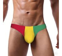 ZXERTG Slip de bikini pour homme imprimé drapeau de la Guinée, Noir , M