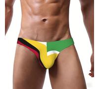 ZXERTG Slip de bikini pour homme imprimé drapeau de la Guyane, Noir , L