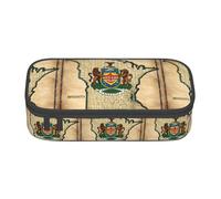 ZXERTG Trousse à crayons multifonction en tissu Oxford avec drapeau abstrait du Minnesota, parfaite pour le bureau et les voyages, Noir , Taille unique, Trousse de maquillage