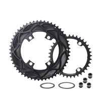 ZXFdgWS Couronnes Cyclisme Plateau Double aérodynamique for vélo de Route R7100 Ultegra R8100 Dura Ace 9200(52-36T Black)