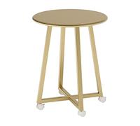 ZXFDM Table d'appoint Ronde, Table Basse en Fer d'extérieur avec poulie, Table d'appoint de canapé, pour Cour, terrasse, Balcon, Jardin （Φ40.5x48cm） (Color : C)