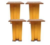 ZXFDMSWJ Lot de 4 Pieds de Meuble carrés en Alliage d'aluminium pour canapé, Table Basse, Armoire (30 cm, doré)