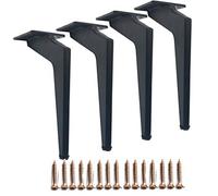 ZXFDMSWJ Lot de 4 Pieds de Meuble en métal, Pieds de canapé réglables, 15,5 cm, doré/Noir, courbés, en Fer galvanisé, pour canapé, Meuble TV, Table Basse