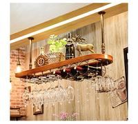 ZXFDMSWJ Support Suspendu pour Verre à vin Vintage Bar, Porte-Verre à vin pour gobelet inversé rétro, Support Flottant pour Bouteille de Couverts pour la Cuisine à Domicile (Color : B, Size : 60X28X6