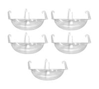 Zxfdsfdbnm Bac de récupération d ' Eau pour paniers Suspendus | Ensemble de soucoupes rondes transparentes de 5 pièces avec crochets intégrés, aide à réduire les gouttes dans le