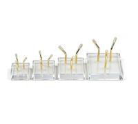 Zxfdsfdbnm Base en bois moderne avec métal robuste pour mettre en valeur les géodes et les minéraux. Support élégant pour pierres, One Size, Comme décrit