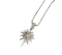 Zxfdsfdbnm Collier avec pendentif tournesols avec strass en or, argent et deux couleurs pour femme, bijoux tendance uniques en forme de fleur, One Size, Comme décrit, Comme décrit.