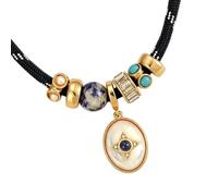 Zxfdsfdbnm Collier Cordon 31-40Cm Alliage de Cuivre Plaqué Or Zircon et Chaîne de Clavicule en Pierre Naturelle pour Un Usage Quotidien Saison Bijoux de Plage