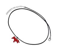 Zxfdsfdbnm Collier cordon avec breloque cheval rouge en acrylique pour un usage quotidien bijou cheval non conformiste