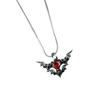 Zxfdsfdbnm Collier ras du cou unique en forme de chauve-souris avec breloque en forme de cœur gothique tendance pour elle et lui, collier unique avec chauve-souris, One Size, Comme décrit, Comme