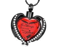 Zxfdsfdbnm Collier tendance en acier inoxydable avec pendentif en forme de cœur pour stocker les cendres d'animaux de compagnie