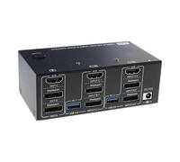 Zxfdsfdbnm Commutateur HDTV double moniteur 8K @ 60Hz 4K @ 60Hz haute résolution HDTV USB3.0 Hubs pour clavier souris imprimante