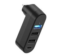 Zxfdsfdbnm Convertisseur USB 3.0 de type C à vitesse rapide pour un transfert de données fluide entre plusieurs appareils externes Répartiteur rotatif de type C