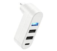 Zxfdsfdbnm Convertisseur USB 3.0 de type C à vitesse rapide pour un transfert de données fluide entre plusieurs appareils externes Répartiteur rotatif de type C