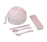Zxfdsfdbnm Ensemble complet de ramen pour micro-ondes comprenant un couvercle de bol, une passoire, des ustensiles, une cuillère, des baguettes, une fourchette pour les repas, un bol à pâtes