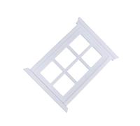 Zxfdsfdbnm Fenêtre blanche pour maisons de poupées avec finition sablée pour peindre et créer des scènes de jeu miniatures réalistes