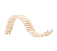 Zxfdsfdbnm Hamster syrien amélioré - Pont en bois flexible - Hamster nain - Échelle pliable - Jouet cachette - Cage à hamster - Rampe d'escalade