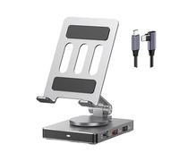 Zxfdsfdbnm Hub de téléphone rotatif en aluminium - Station d'accueil USB C - 5 Gbit/s - 100 W - Support pliable pour plusieurs appareils - Station d'accueil USB C