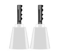 Zxfdsfdbnm Instrument d'encouragement en métal brillant de 25,4 cm avec finitions lisses, accessoire de fête pour les ambiances passionnantes de jour de jeu, cloches parfaites pour les fêtes, les