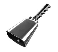 Zxfdsfdbnm Instrument d'encouragement en métal brillant de 25,4 cm avec finitions lisses, accessoire de fête pour les ambiances passionnantes de jour de jeu, cloches parfaites pour les fêtes, les