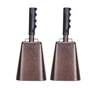 Zxfdsfdbnm Instrument d'encouragement en métal brillant de 25,4 cm avec finitions lisses, accessoire de fête pour les ambiances passionnantes de jour de jeu, cloches parfaites pour les fêtes, les