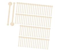 Zxfdsfdbnm Lot de 100 bâtonnets mélangeurs en bois naturel avec double extrémité arrondie pour mélanger le café et les cocktails