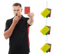 Zxfdsfdbnm Lot de 3 cartes d'entraînement pour arbitre de football - Cartes de pénalité pour améliorer la discipline de l'équipe pendant le match - Cartes vertes, rouges et jaunes