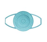 Zxfdsfdbnm Plateau de Cuisson à la Vapeur à Base surélevée, Blue E | Insert de panier en Silicone avec poignées de levage perforées, boulettes de fruits de mer, ustensiles de cuisine