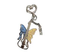 Zxfdsfdbnm Porte-clés guitare basse élégant en alliage pour les amateurs de musique, accessoire pour clés, sac, sac à dos, bijoux tendance, porte-clés artistique