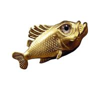 Zxfdsfdbnm Sculpture rétro de vie marine miniature en forme de poisson - Décoration de table pour bibliothèque ou couture - Poisson en cuivre antique - Décoration de la maison