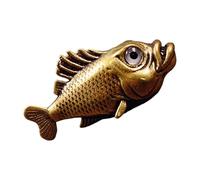 Zxfdsfdbnm Sculpture rétro de vie marine miniature en forme de poisson - Décoration de table pour bibliothèque ou couture - Poisson en cuivre antique - Décoration de la maison