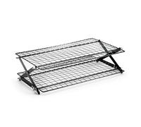 Zxfdsfdbnm Support de refroidissement pliable à 2 rangs de grande capacité assemblé avec de l'acier au carbone adapté à divers articles de cuisson Grille de refroidissement haute température
