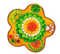 Zxfdsfdbnm Tapis de dressage pour chien pour le développement mental, améliore le contrôle de l'alimentation lente, forme de fleur, tapis à renifler pour divertir
