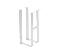 ZXFIYTBH Support pour unité centrale - Montage sous un bureau - Avec largeur réglable - Support hôte PC en acier - Charge maximale : 25 kg - Blanc/noir - Blanc
