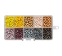 ZXFLOOR Lot de 1 000 Perles Rondes en Verre Cristal à facettes Bleues de 4 mm pour la Fabrication de vêtements, de Bijoux, d'accessoires, de Couture