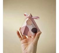 ZXFLOOR Lot de 50 boîtes à Bonbons en Forme de cône et de Pyramide, Emballage en Papier, boîtes à dragées pour Chocolat, Cadeaux de Mariage, Fournitures de fête prénatale avec Ruban