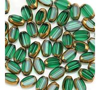 ZXFLOOR Lot de 96 Perles ovales en Verre de 6 mm, plaquées Or, Cristal, pour Bricolage, Bracelets, Colliers, Accessoires